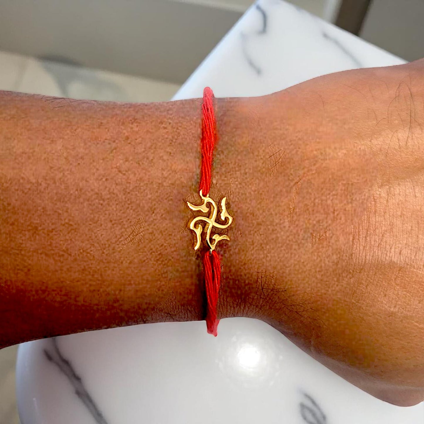 Silver Swastic Rakhi For Brother