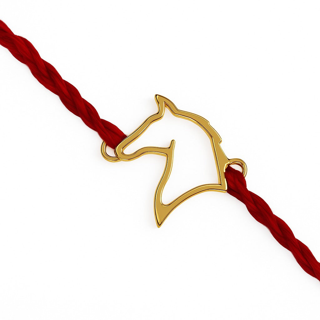 Silver Horse Rakhi For Brother