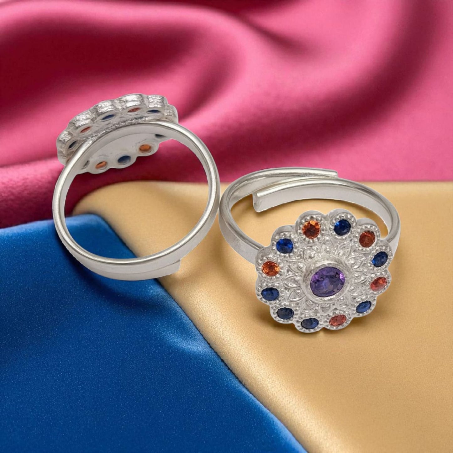 Multicolor Design Toe Ring