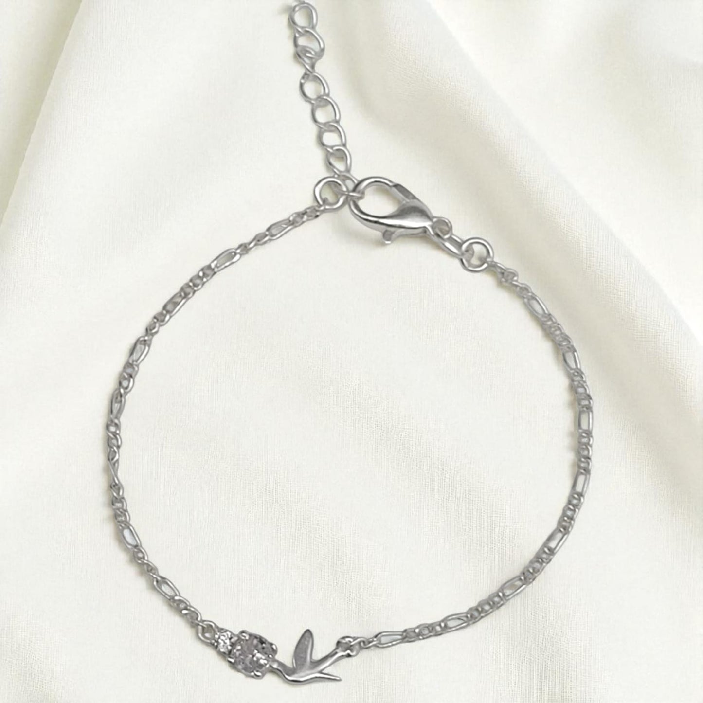 Silver Anklet with Bird Charm (single) 0-5Years