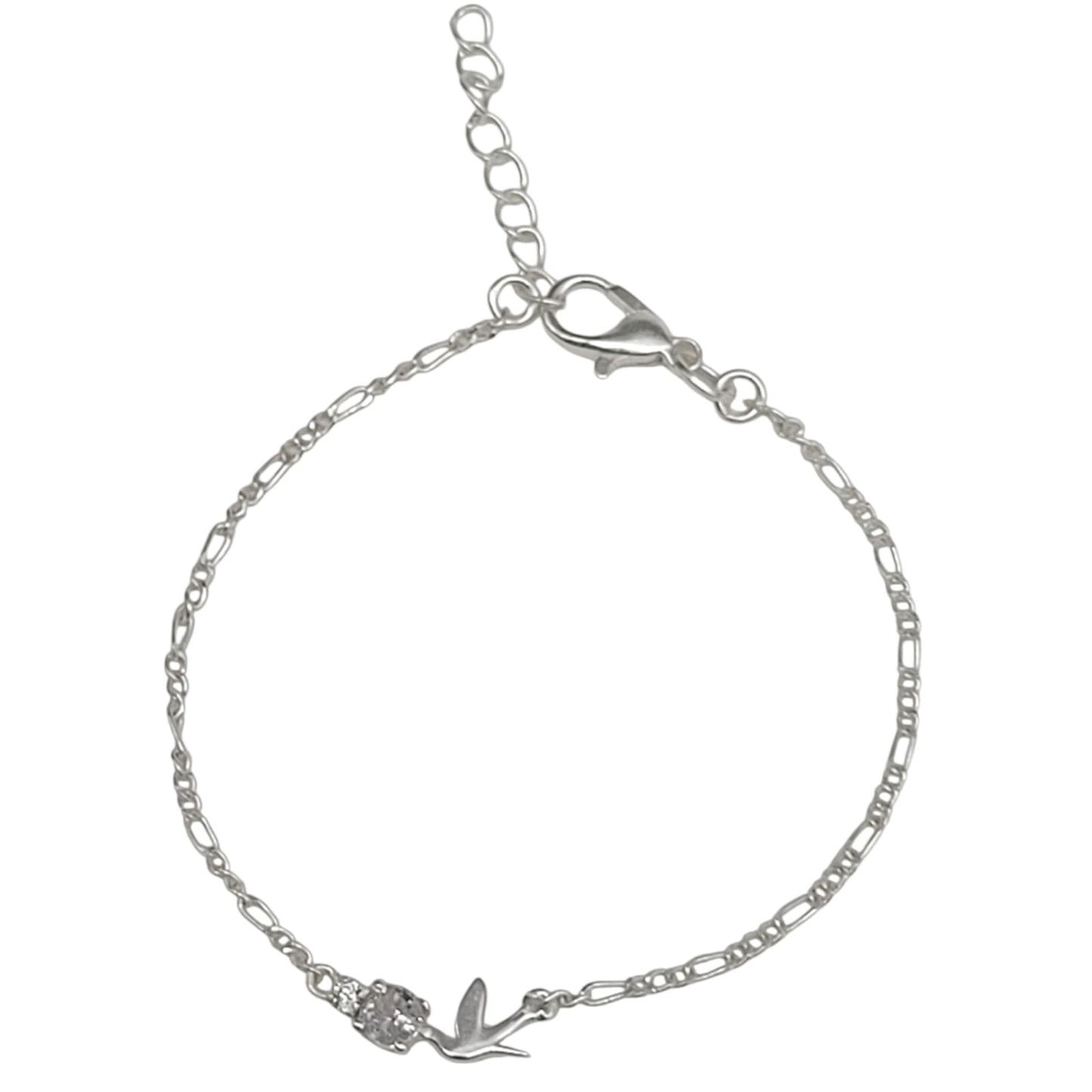 Silver Anklet with Bird Charm (single) 0-5Years