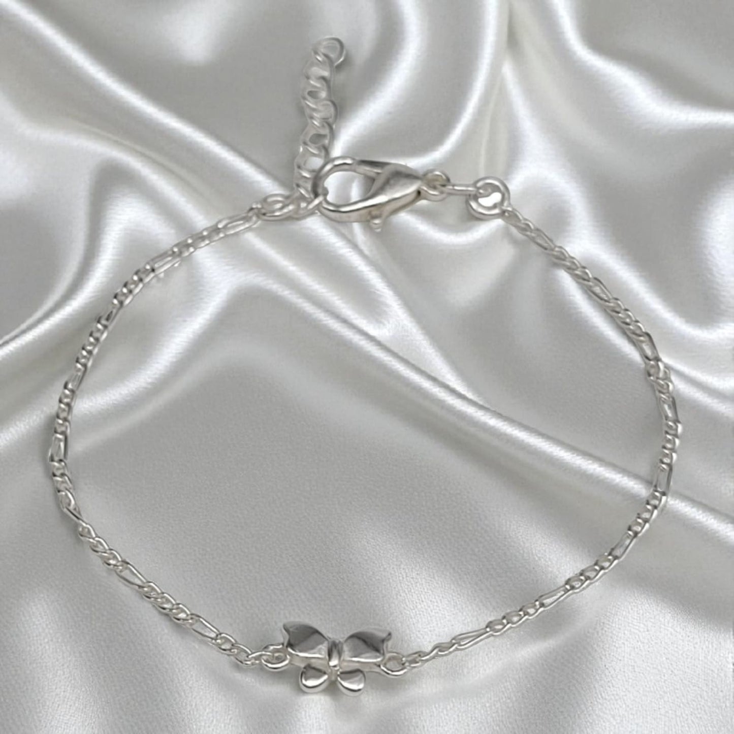 Silver Bracelet with Butterfly Charm