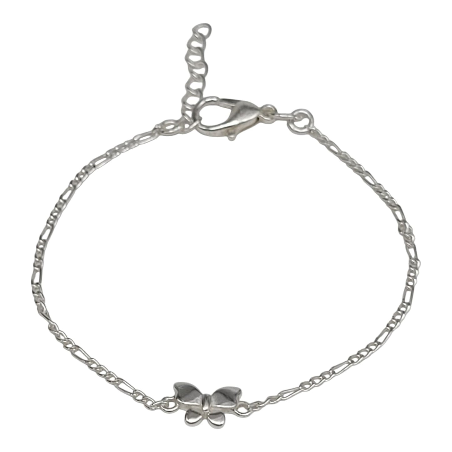 Silver Bracelet with Butterfly Charm