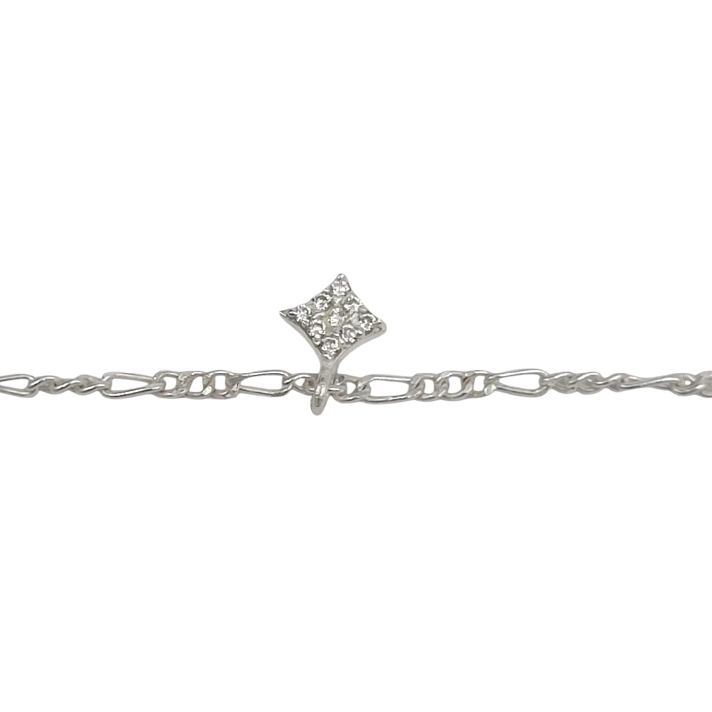 Silver Anklet with Star Charm 0-5 years (Pair)