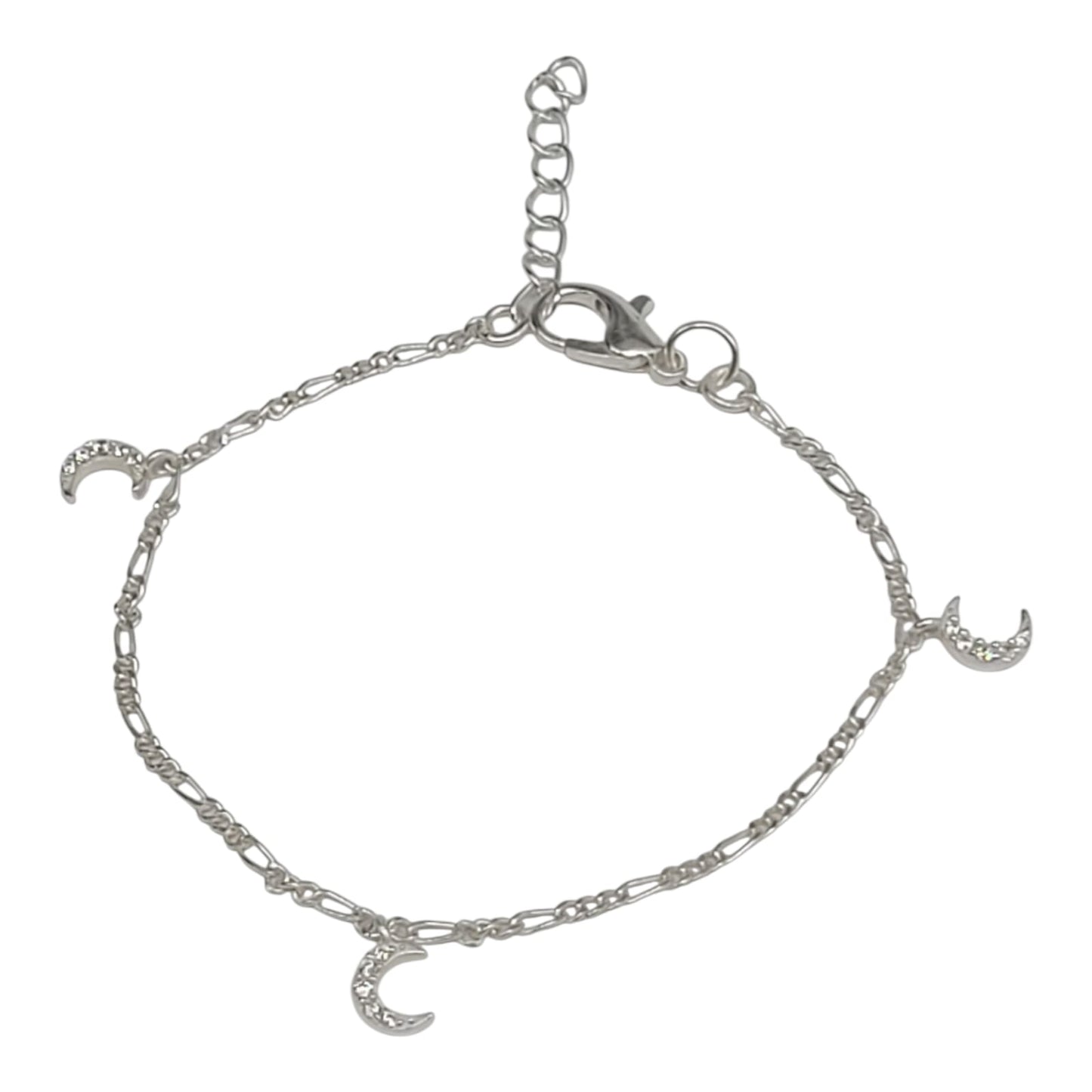 Silver Bracelet with moon Charm
