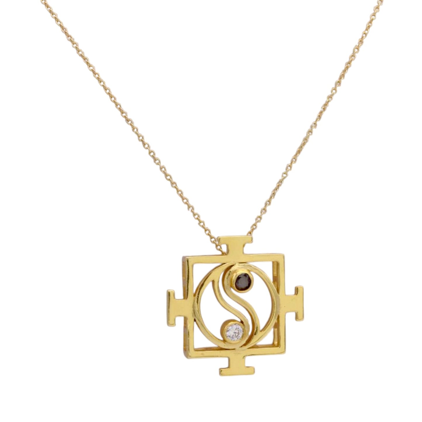 Lakshmi Yantra Ying Yang Pendant with Chain
