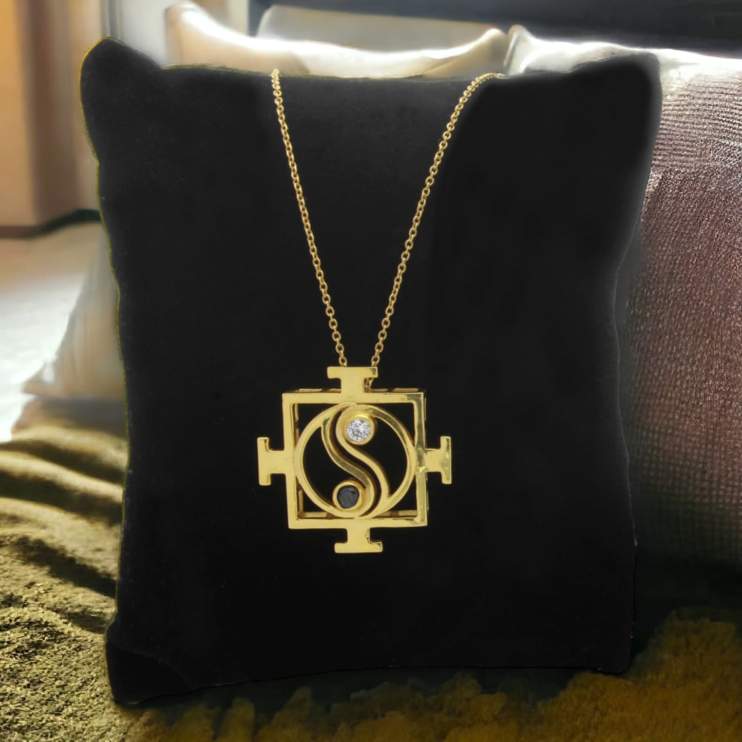 Lakshmi Yantra Ying Yang Pendant with Chain