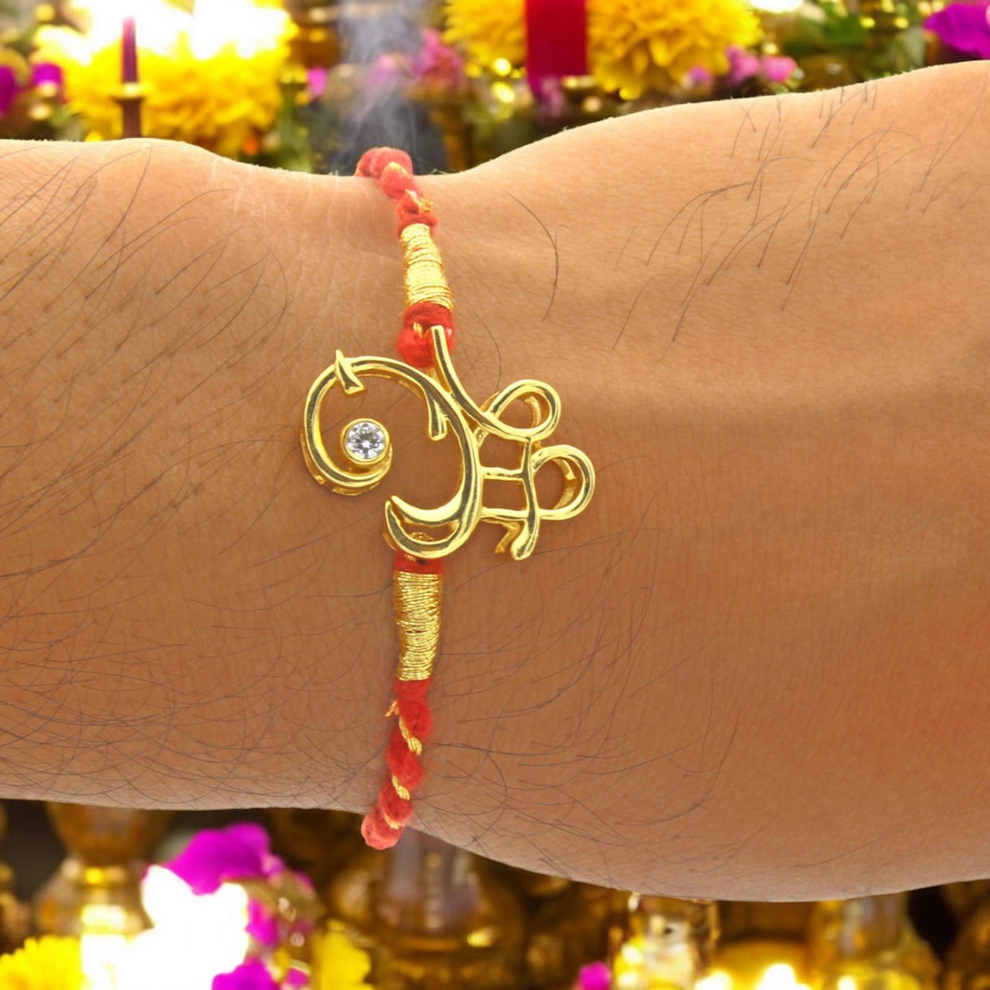 Shree Ganesh Silver Rakhi for Brother Convertible Pendant