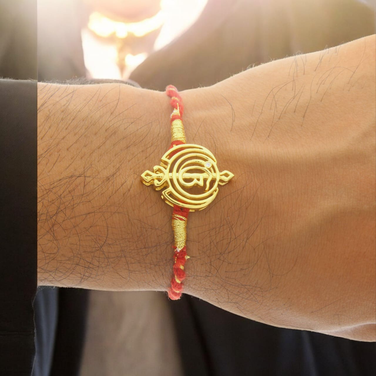 Khanda Silver Rakhi for Brother Convertible Pendant