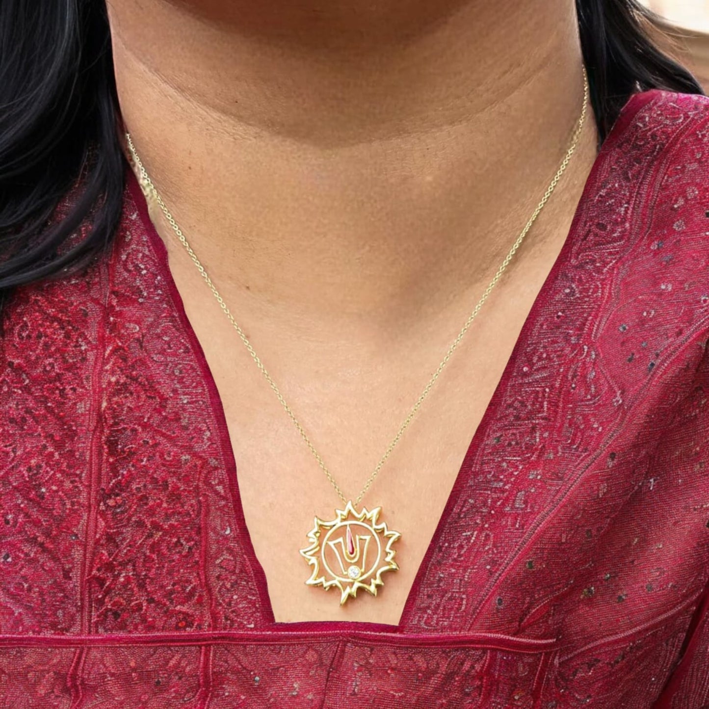 Tirupati Sudarshan Chakra Pendant with Chain