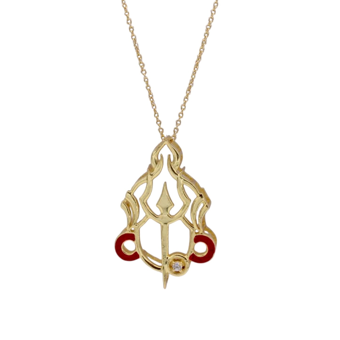 Devi Trident Pendant with Chain