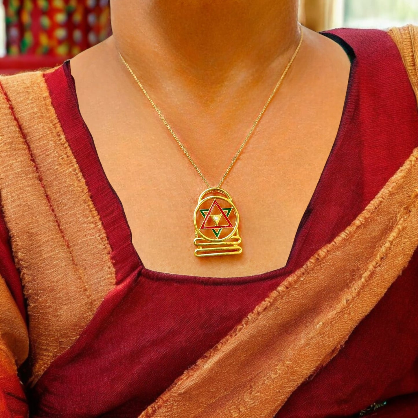 Shivaling Yantra Pendant with Chain