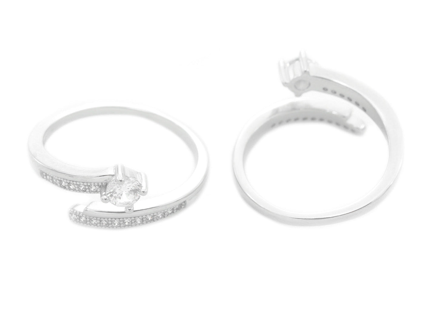 925 Sterling Silver Solitaire Design Toe Ring For Women