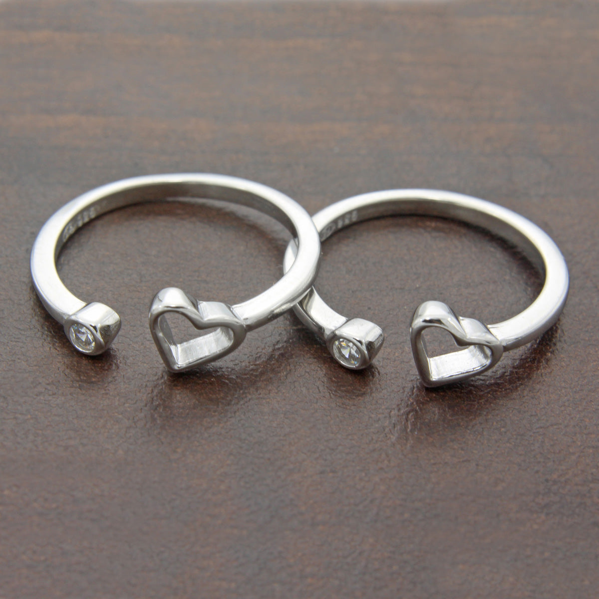 925 Sterling Silver Hollow Heart Design Toe Ring For Women
