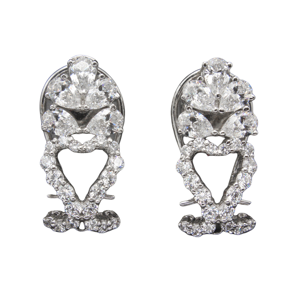 925 Sterling Silver Crown Shape Earring For Girls And Women