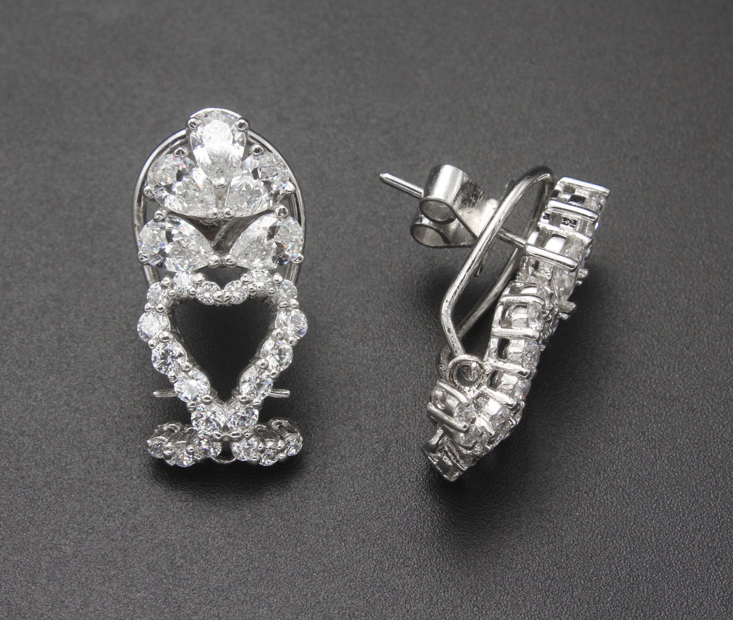 925 Sterling Silver Crown Shape Earring For Girls And Women