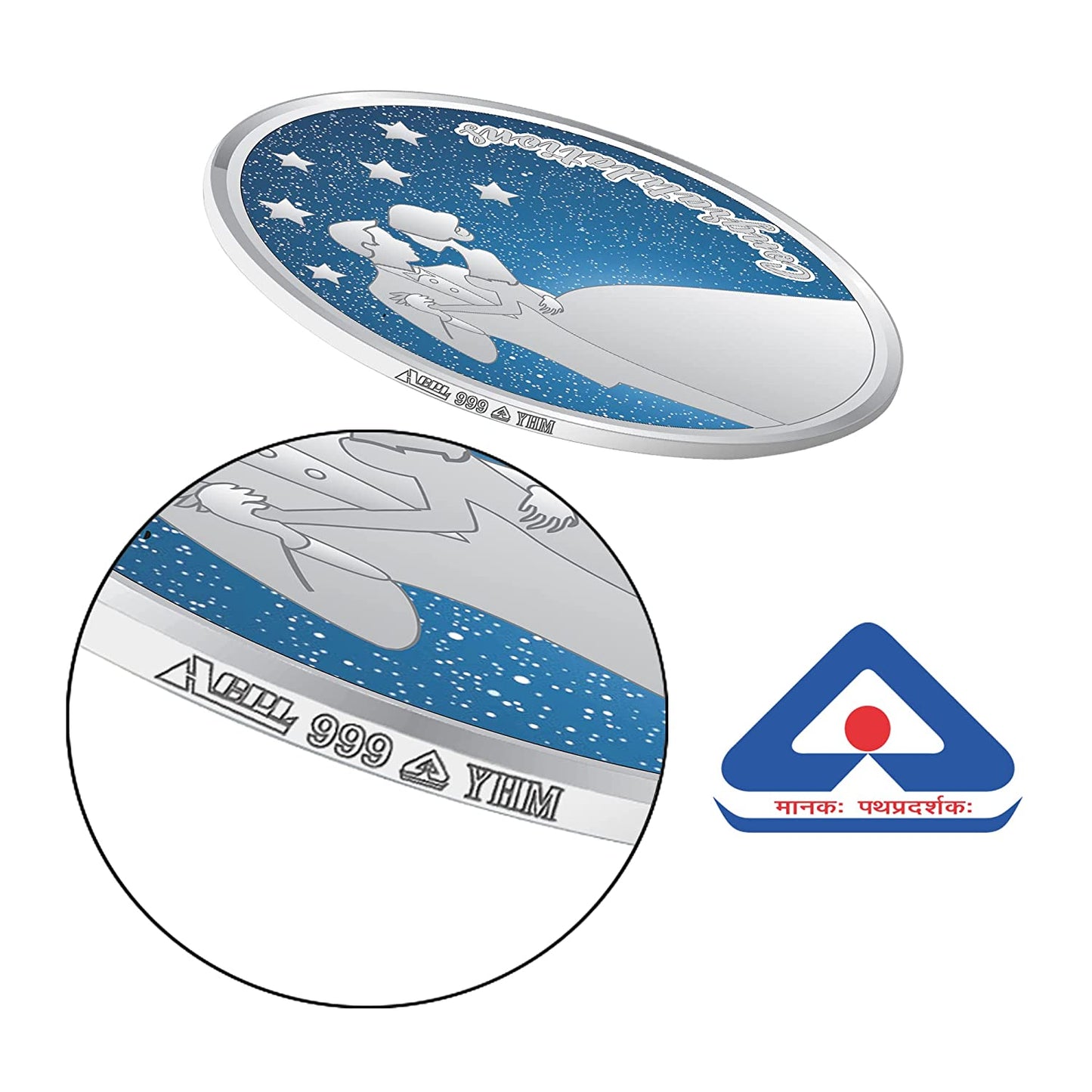 999 Silver Newly Married Couple Silver Coin For Engagement And Marriage
