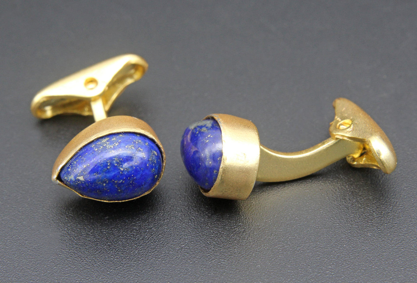 Lapis Lazuli Stone Drop Shape Cufflinks