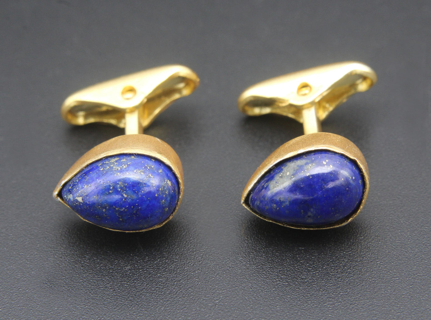 Lapis Lazuli Stone Drop Shape Cufflinks