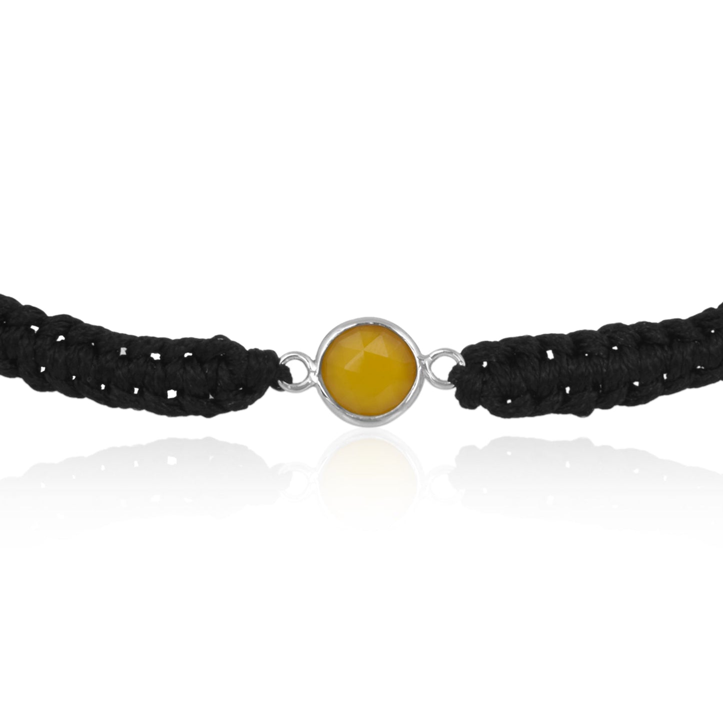925 Sterling Silver Citrine Birth Stone Nazariya Bracelet For Girls and Women