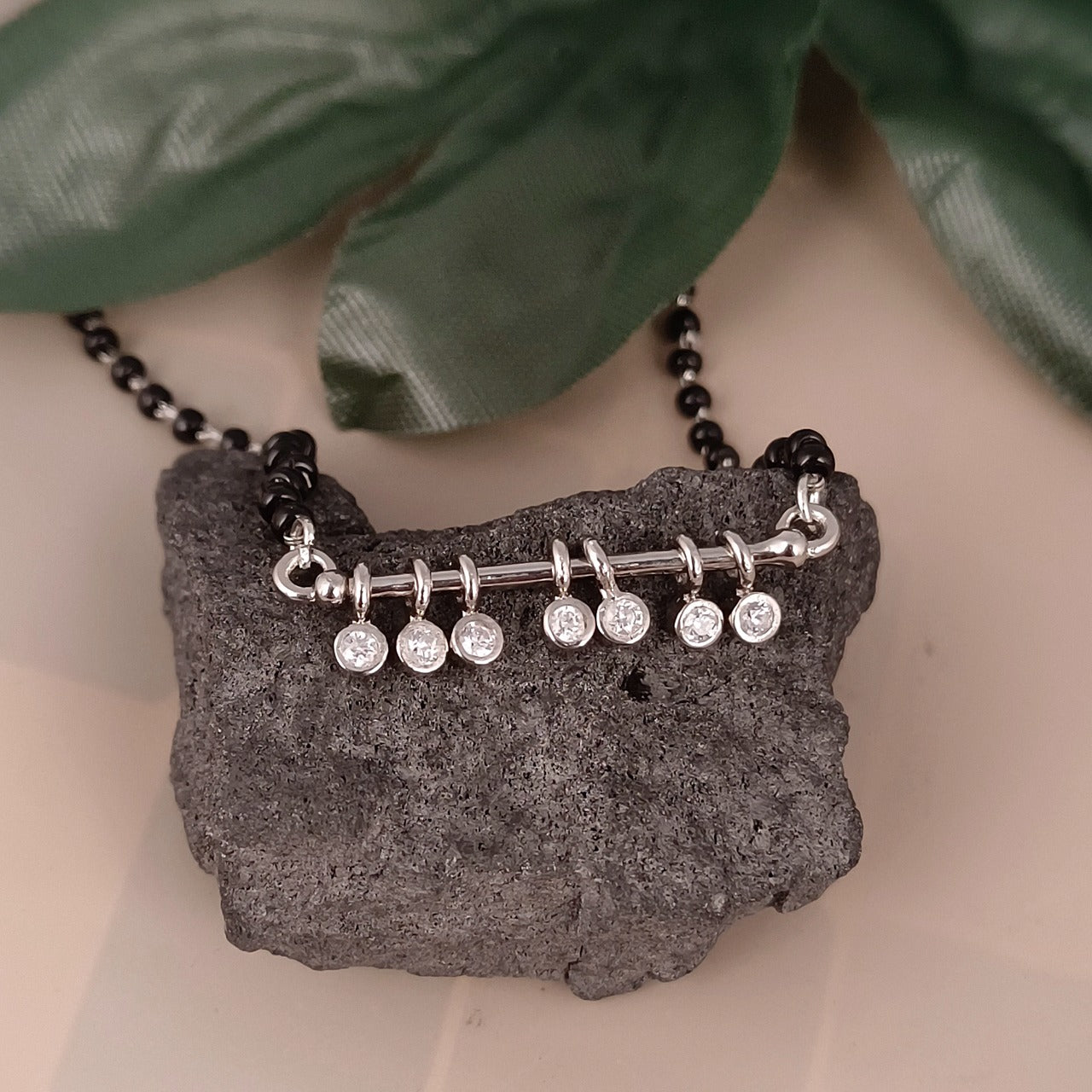925 Sterling Silver 7 Promises Stones Mangalsutra For Women