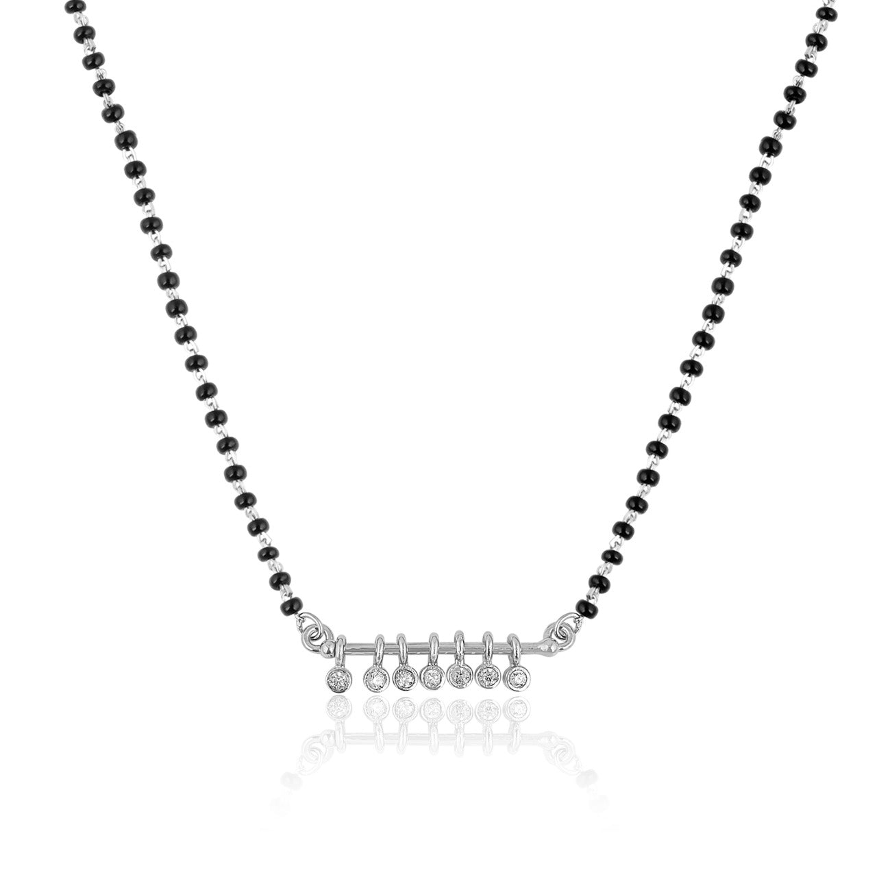 925 Sterling Silver 7 Promises Stones Mangalsutra For Women