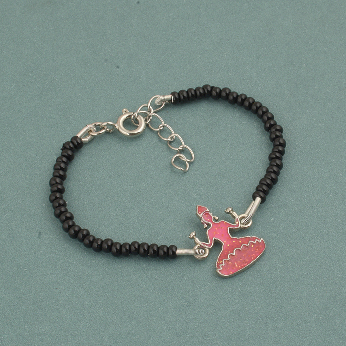 925 Sterling Silver Red Laxmi Ji Nazariya For Kids