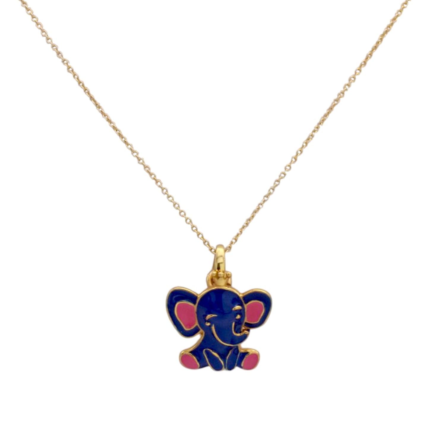 Silver Baby Elephant Pendant with Chain