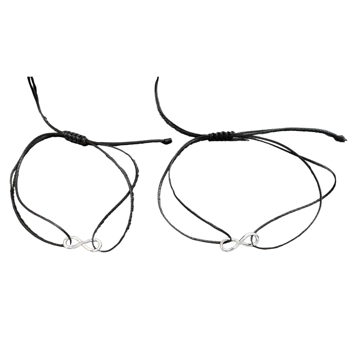 Infinity Sign In Black Thread Anklet