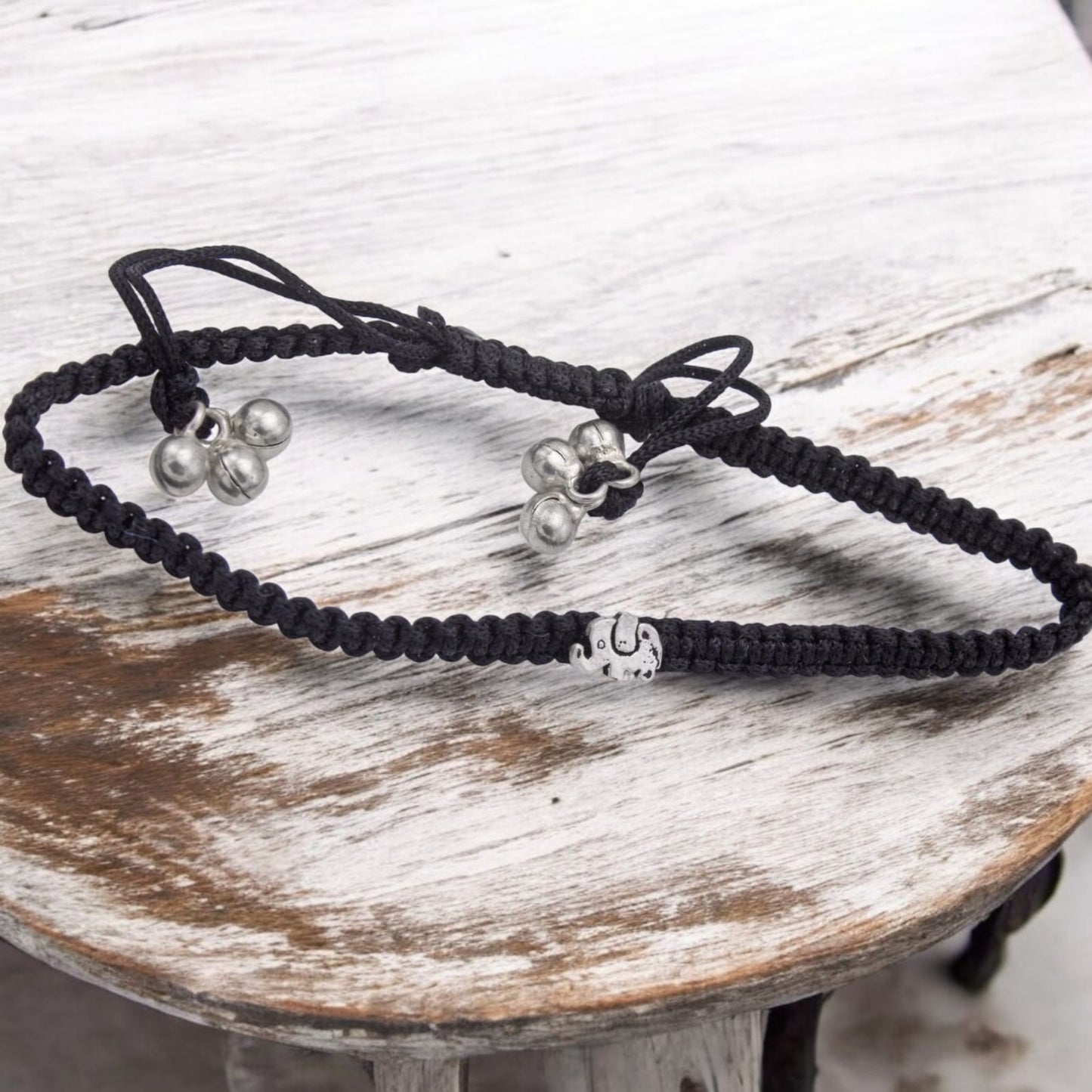 Silver Elephant Design Anklet (Single)