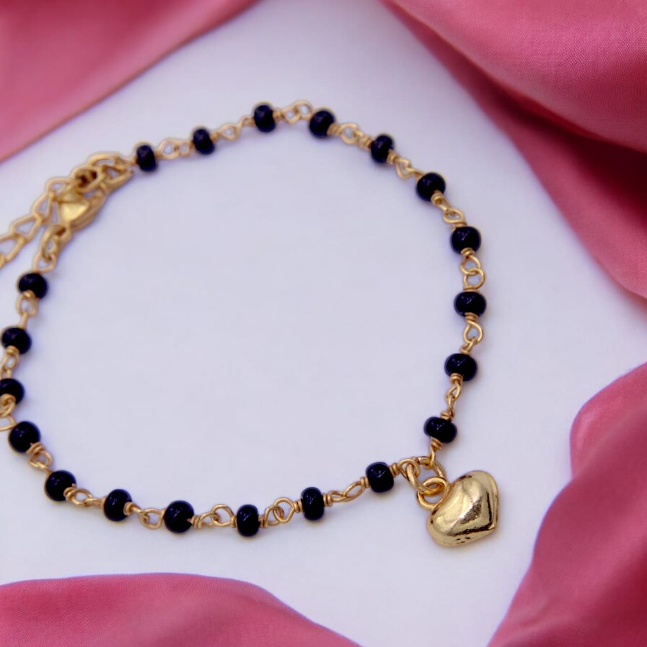 Silver Gold Plated Heart Bracelet