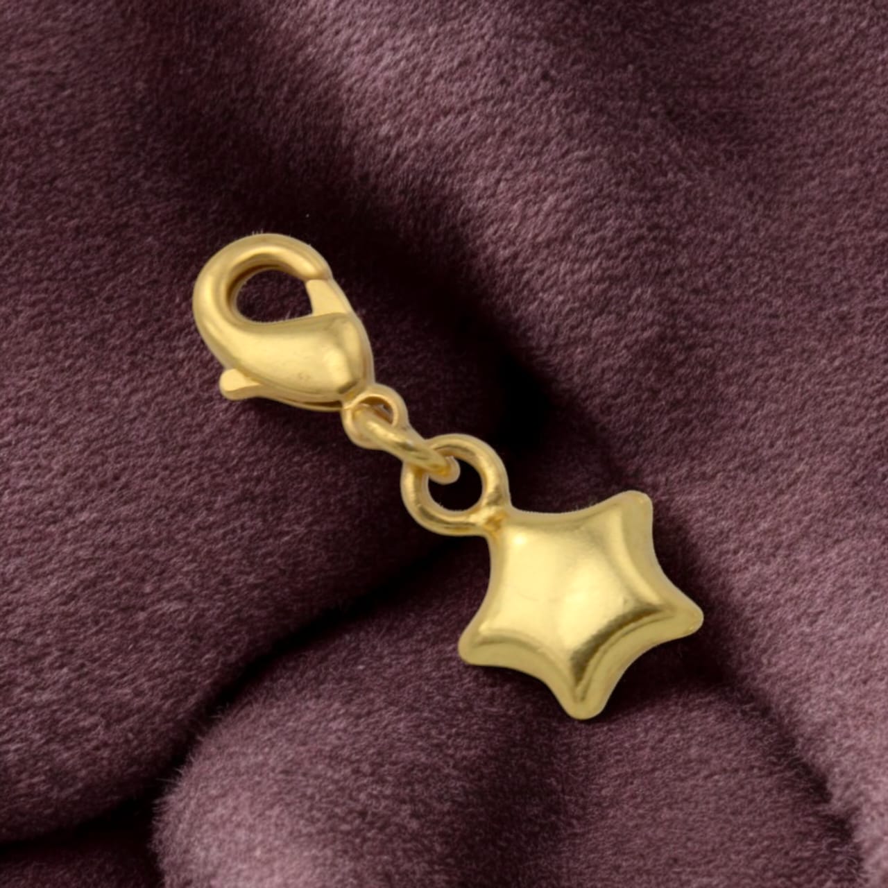Silver Gold Plated Star Charm Without Chain