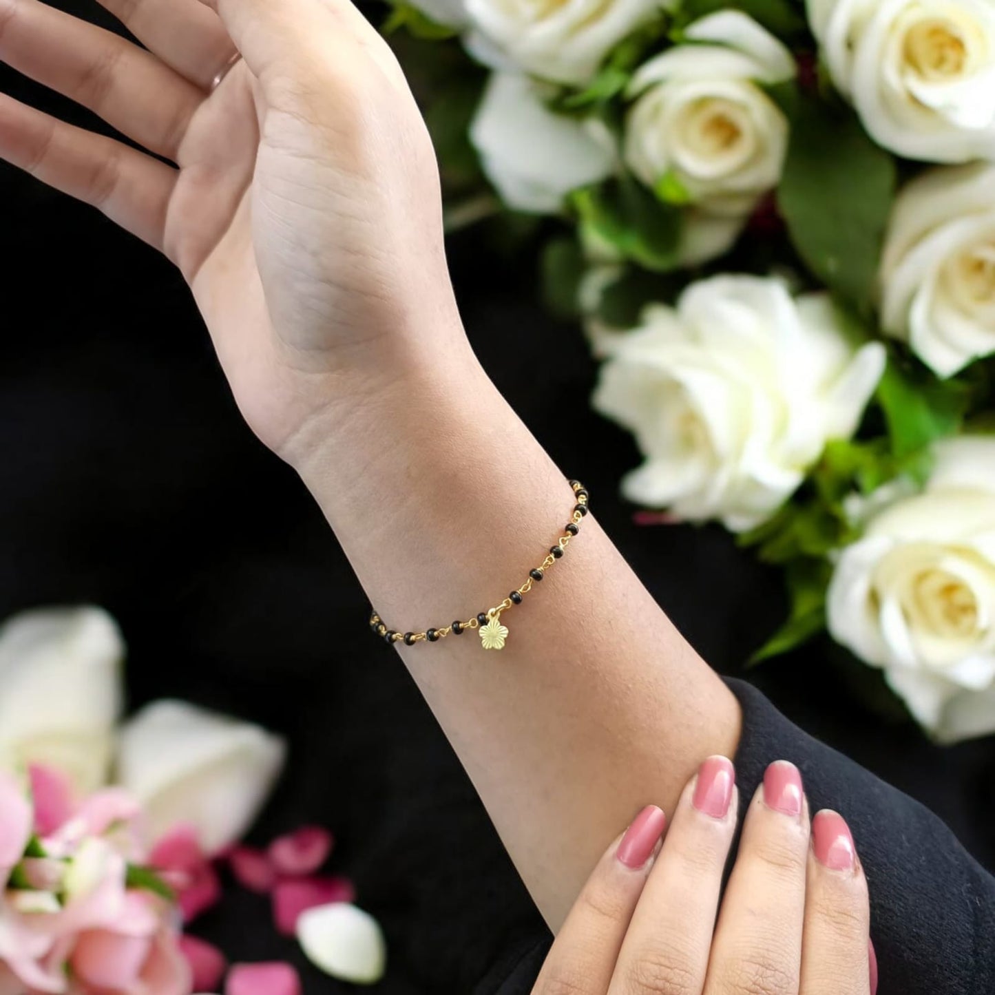 Silver Gold Plated Flower Bracelet