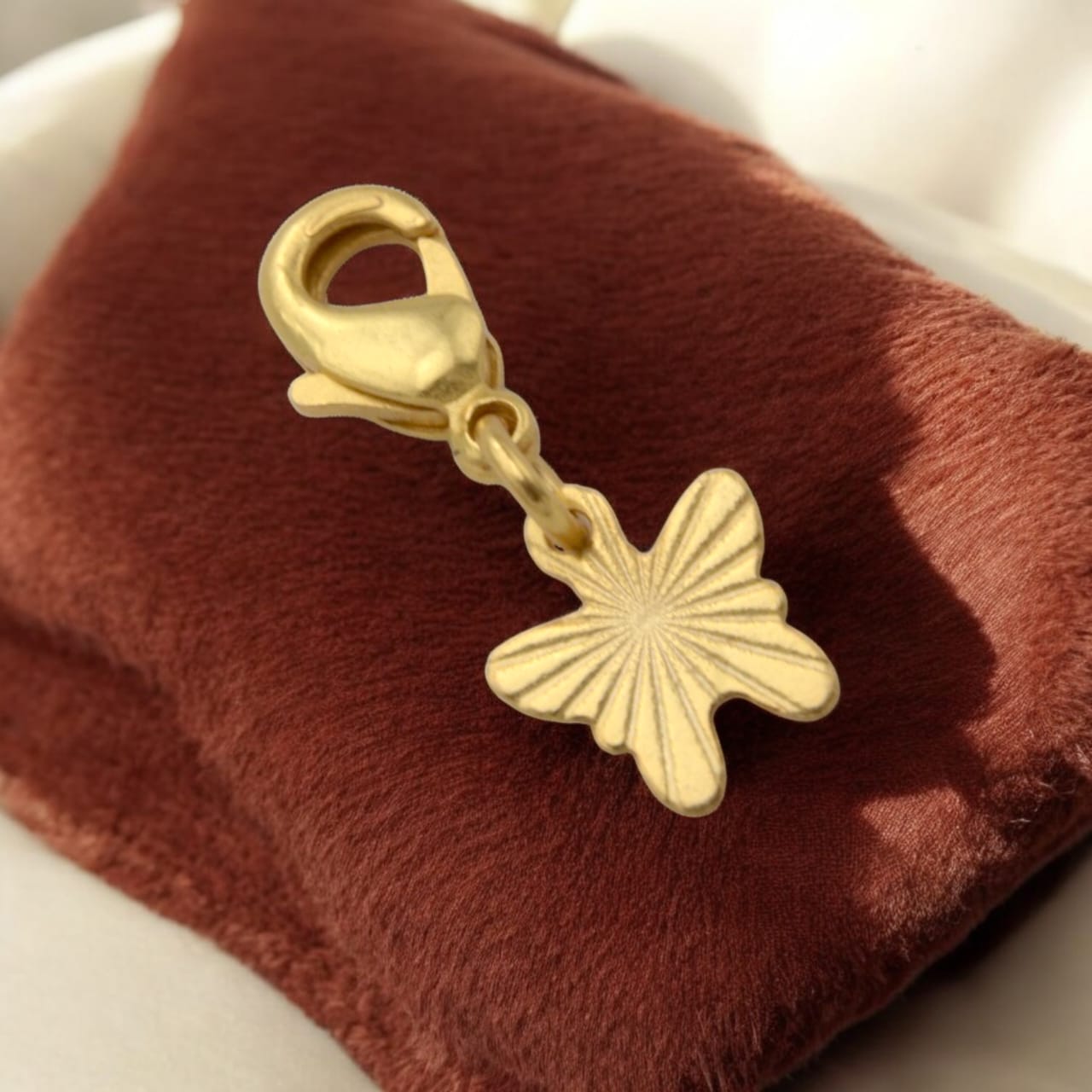 Silver Gold Plated Butterfly Charm Without Chain