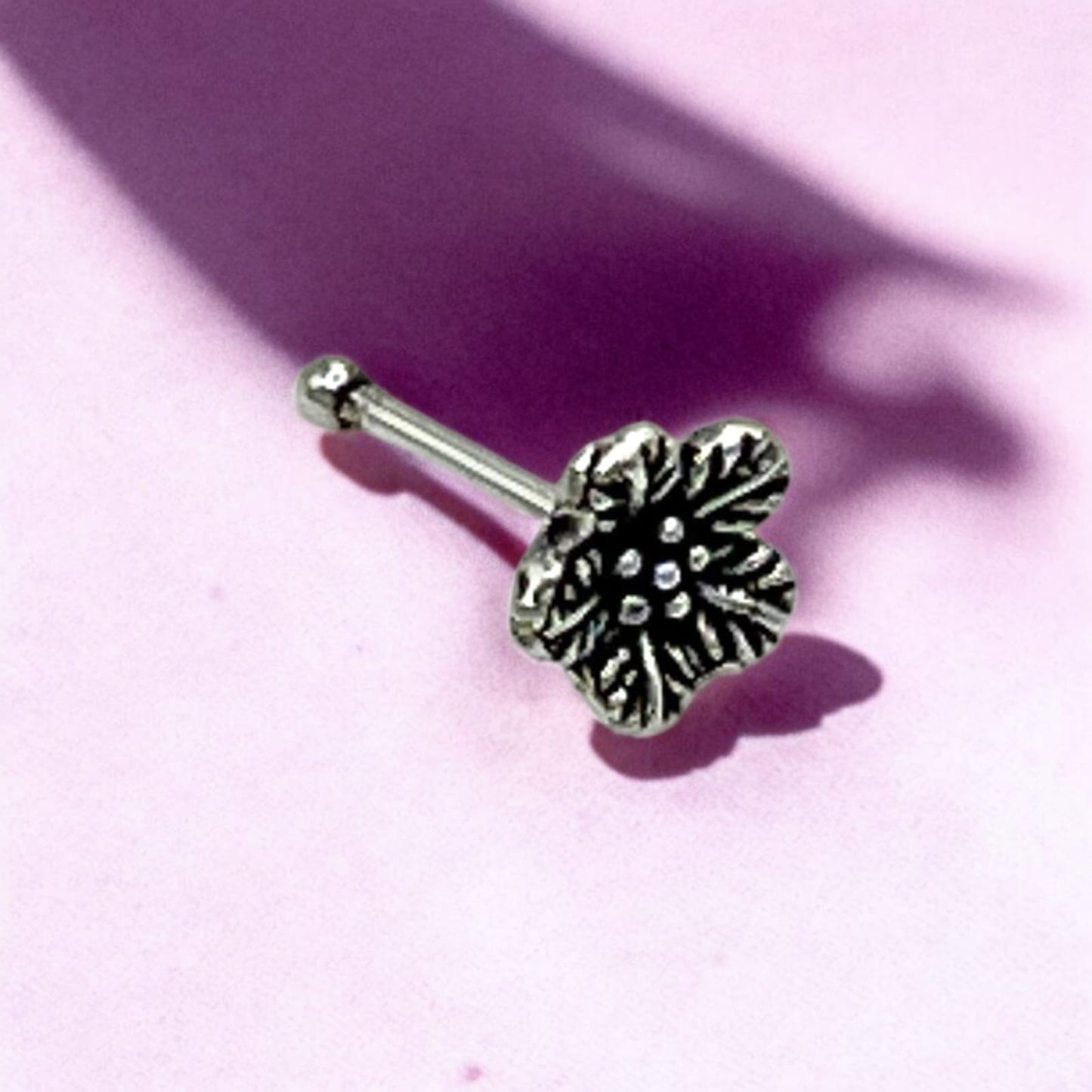 5 Leaf Flower Nose Pin With Wire