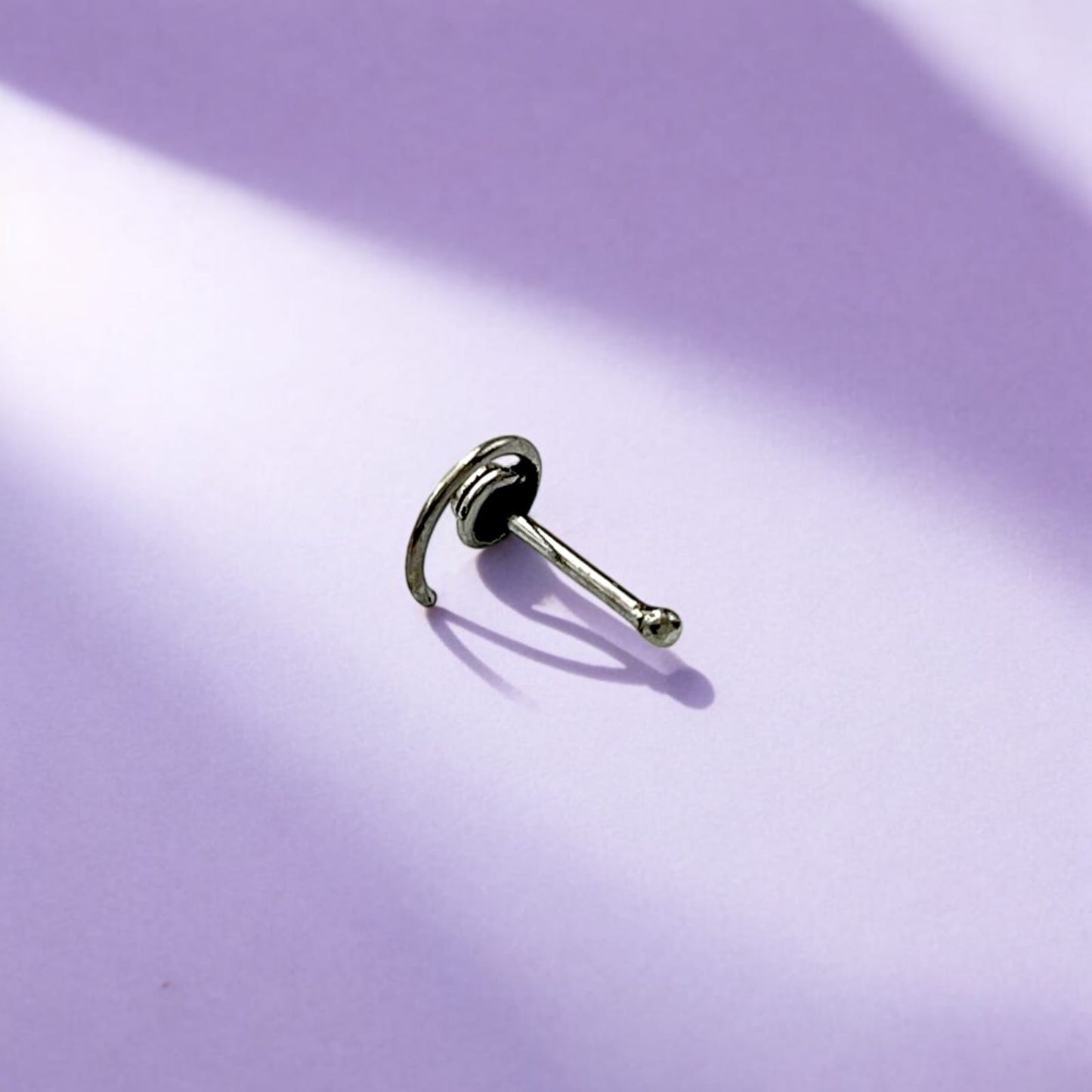 Spiral Shape Nose Pin With Wire