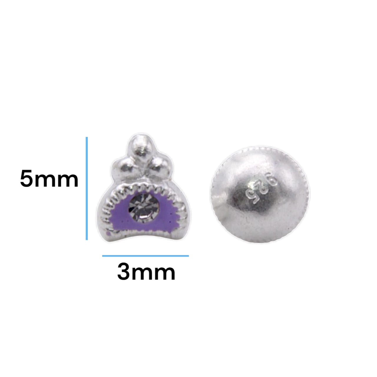 Purple Color Earring For Kids Girls