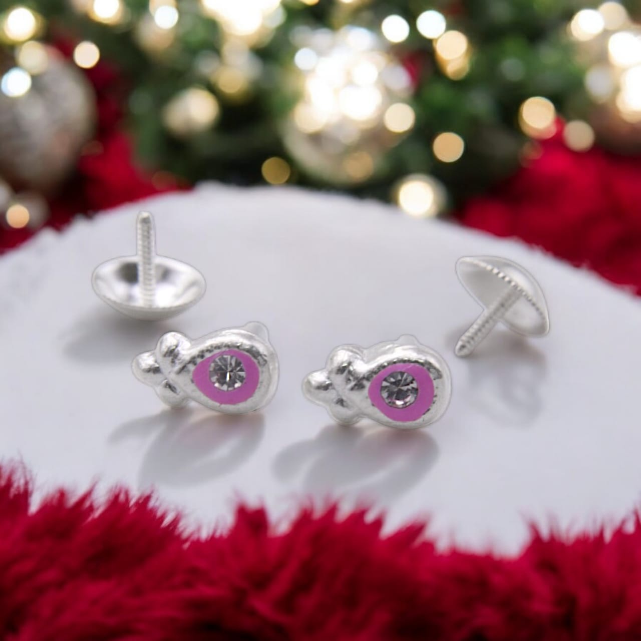 Pink Color Drop Shape Earring For Kids Girls