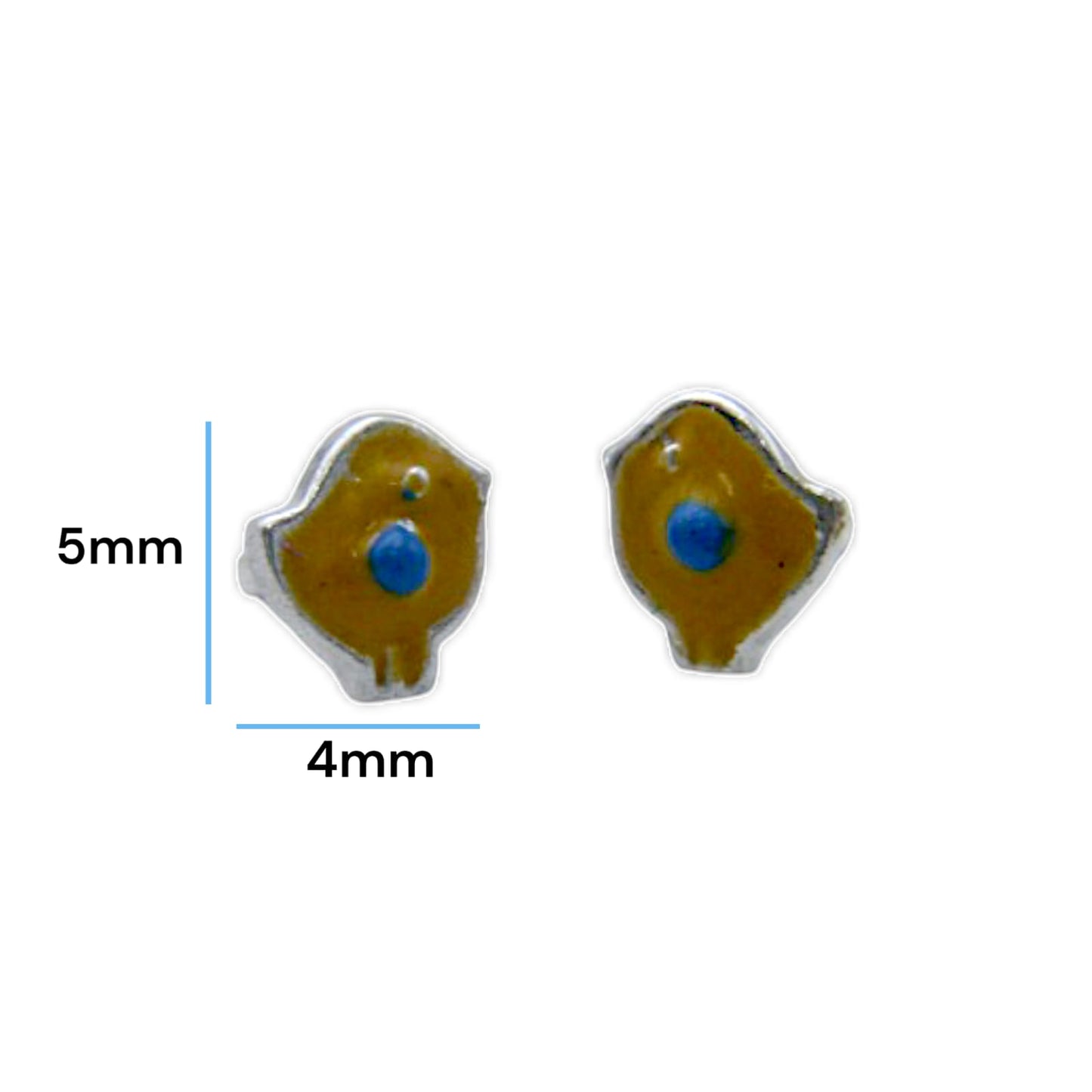 Bird with Blue Wings Earrings For Kids Girls