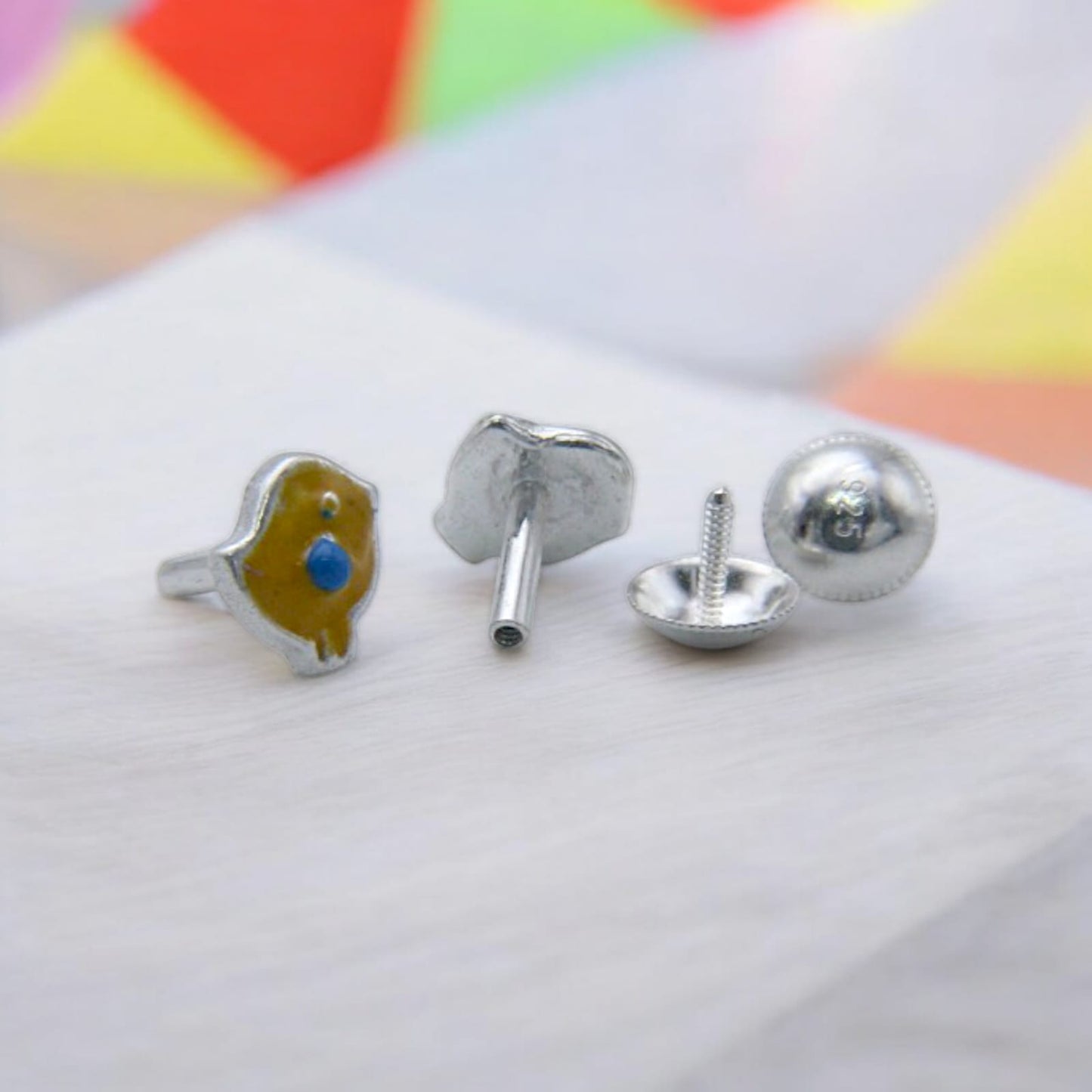 Bird with Blue Wings Earrings For Kids Girls