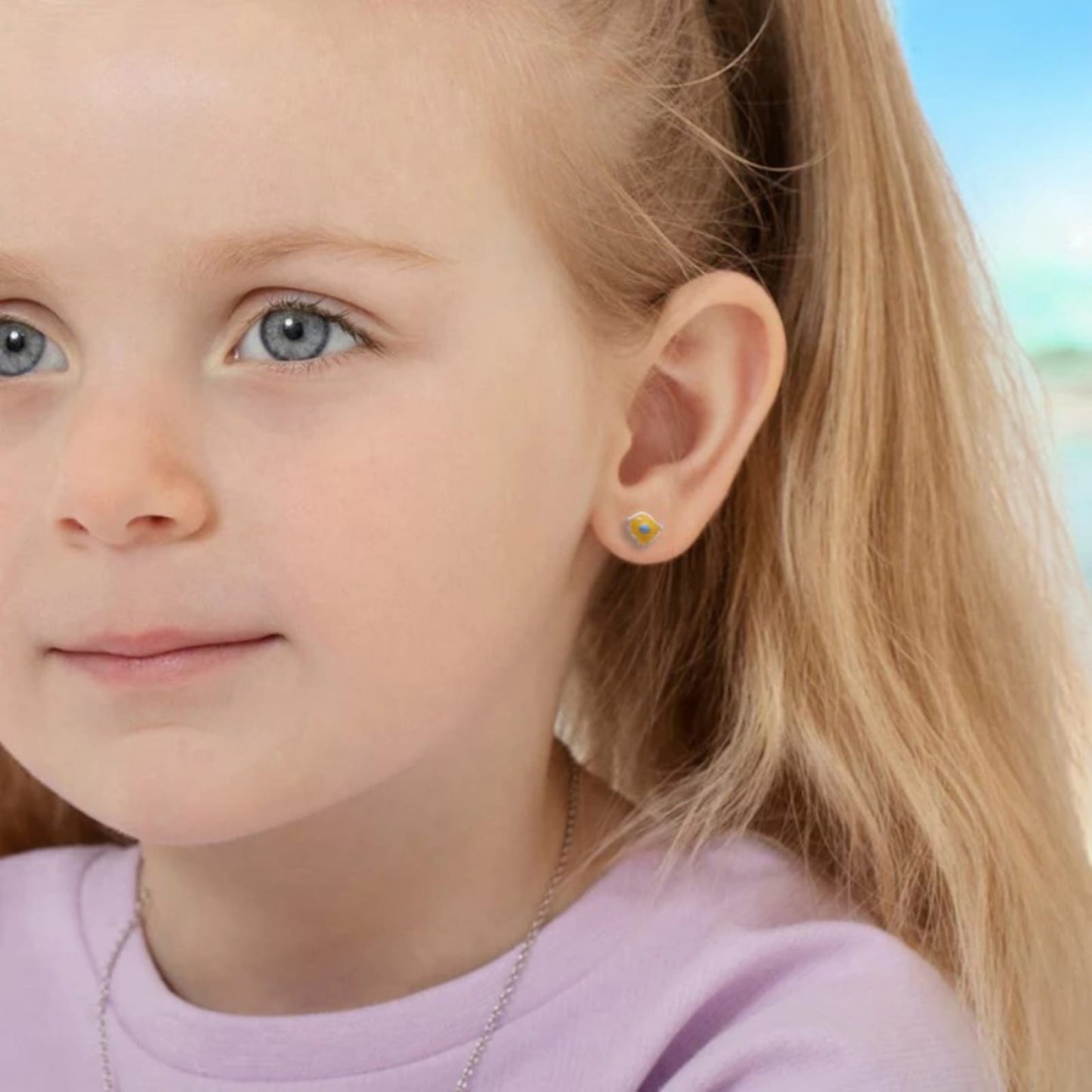 Bird with Blue Wings Earrings For Kids Girls