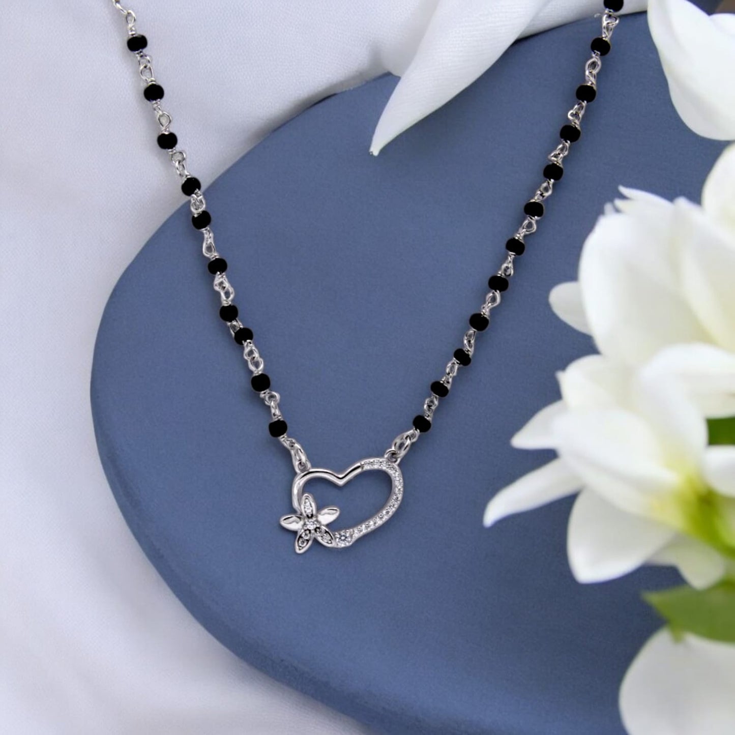 Studded Heart Shape Mangalsutra