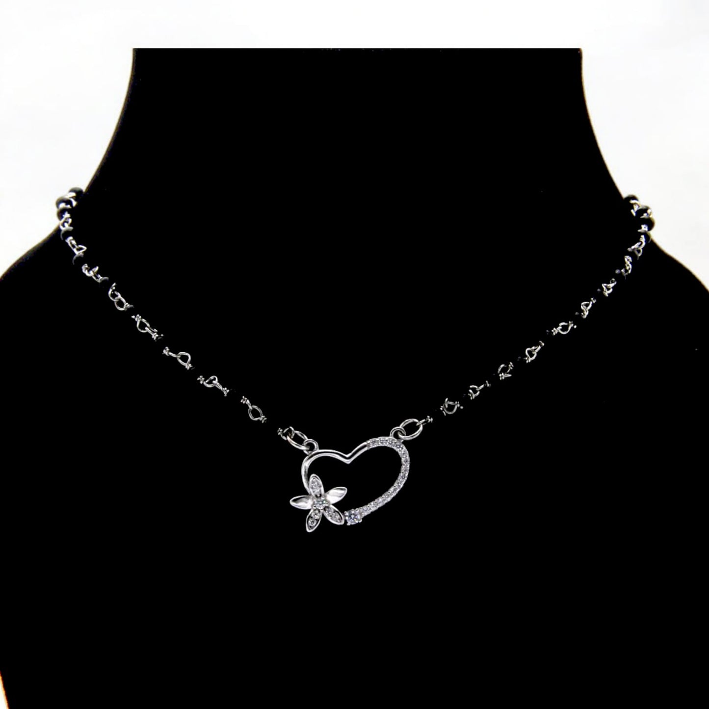 Studded Heart Shape Mangalsutra