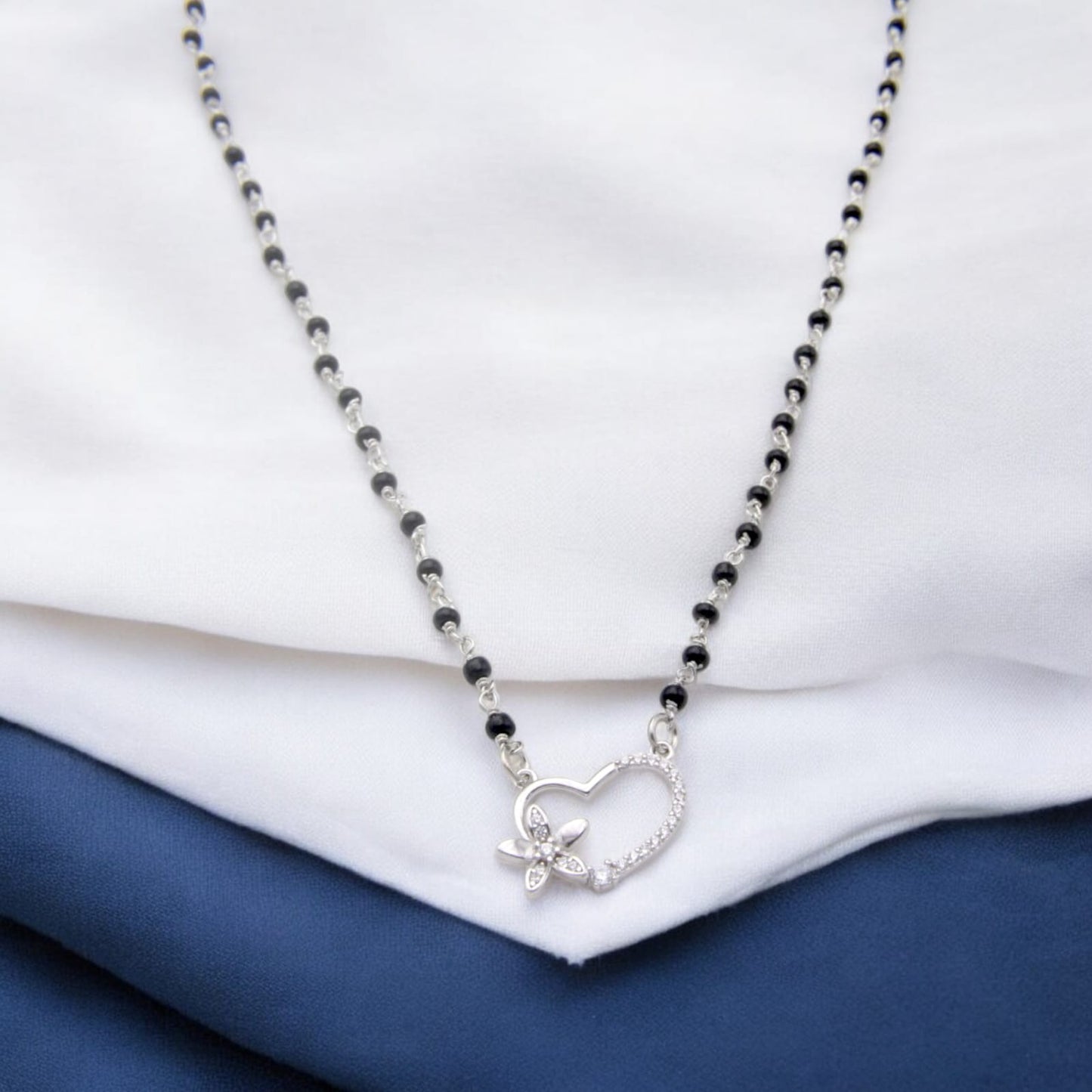 Studded Heart Shape Mangalsutra