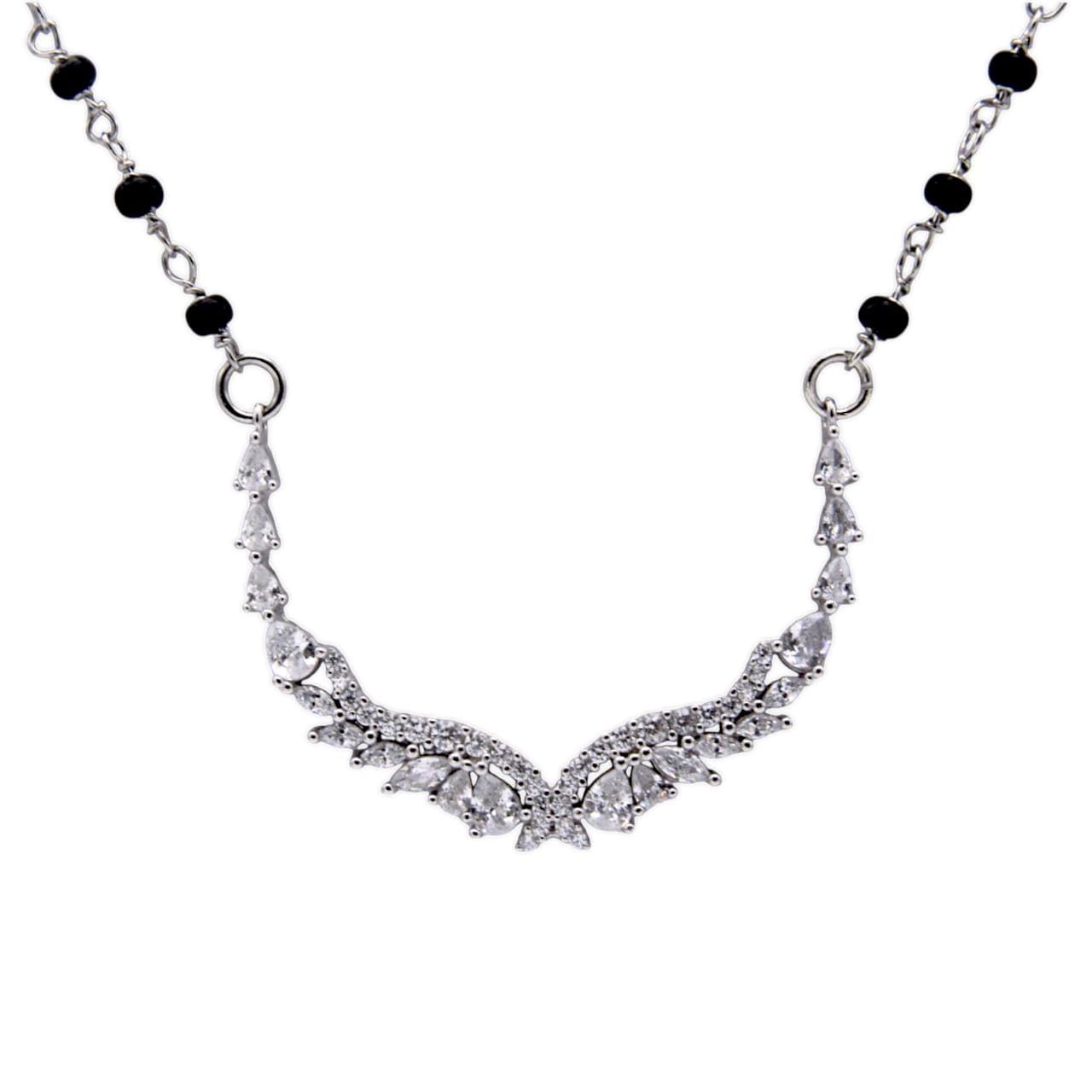 Studded Curved Shape Mangalsutra