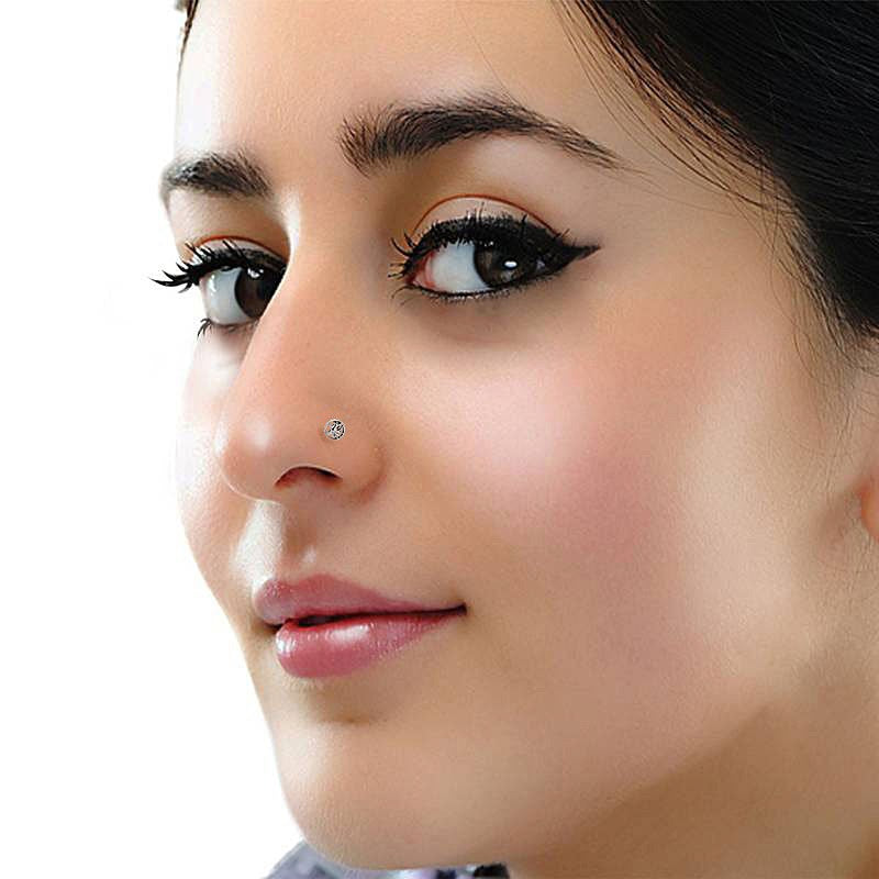 Round Shape With Tree Nose Pin Wire