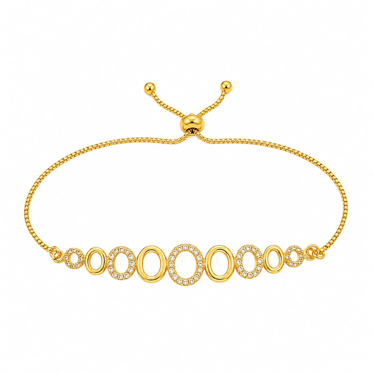 Gold Plated Oval Link Bracelet