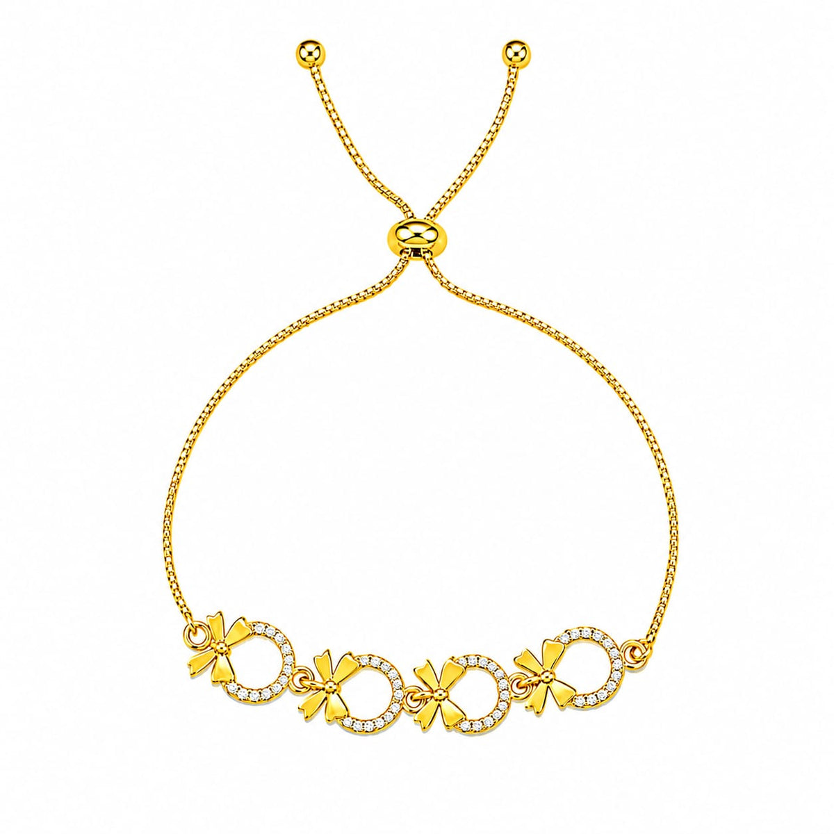 Gold Plated Circle Link Bracelet