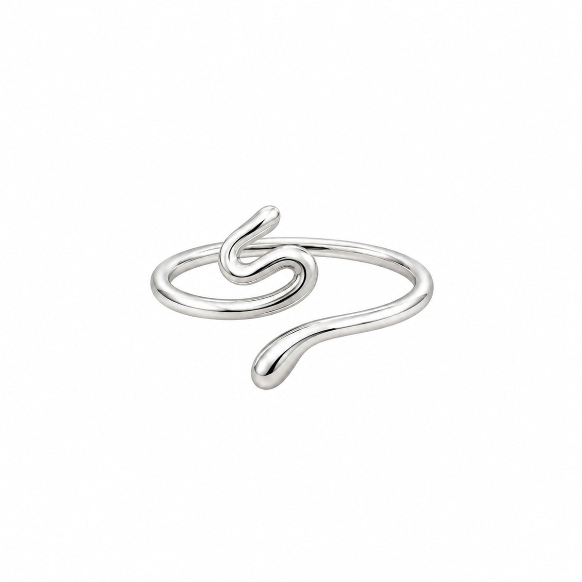Silver Plated Baby Snake Design Ring