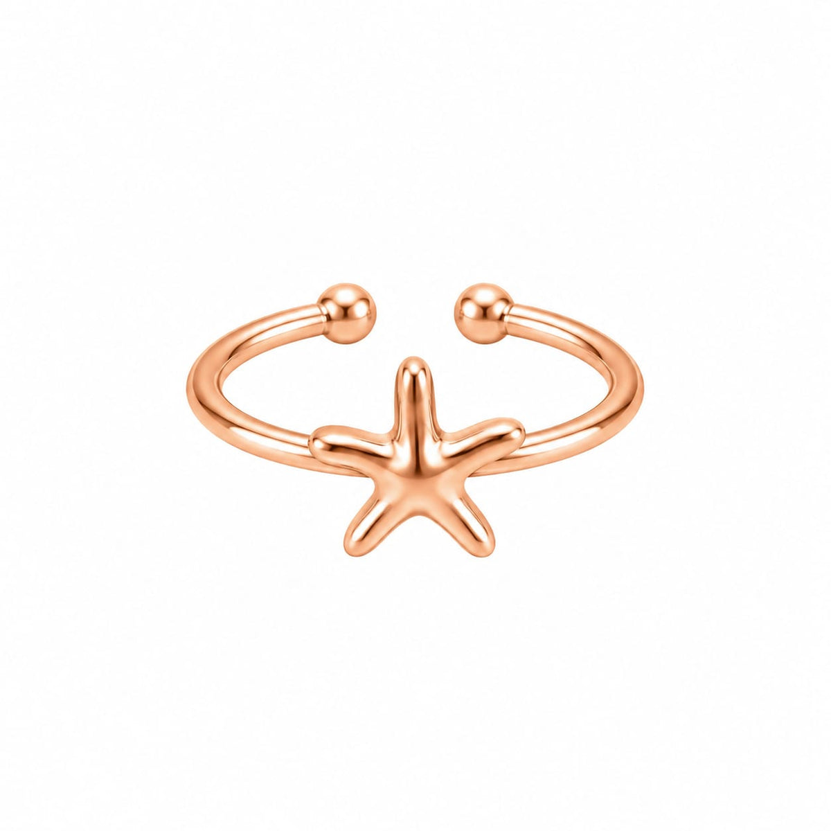 Rose Gold Plated Star Adjustable Ring